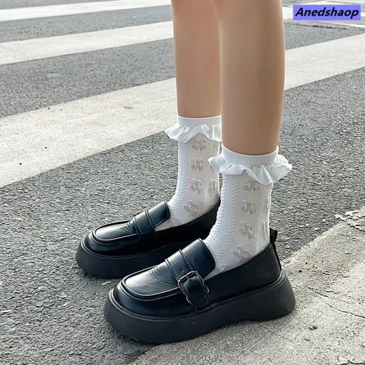 NEW%20Anedshaop%20New%20style%20Lolita%20Lace%20White%20Socks%20Women%20JK%20Bow%20Frilly%20Socks%20Female%20Sweet%20Long%20Cotton%20Socks%20Girls%20Ankle%20Dress%20Calcetine%20Medias%20-%20Image%204