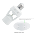 NAMUNY 360 Degrees PIR Human Induction Motion Sensor LED Night Lamp Socket Base AC110V-220V Time Adjustable Switch. 