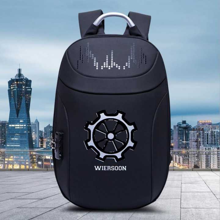 Laptop Bag Wiersoon Waterproof Anti theft Backpack with Number Locking System