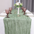 Penasfe Gauze Design Table Flag Bohemian Style Wedding Party Table Runner Stain-proof Reusable Decoration for Prom Banquet Buyers' Favorite. 