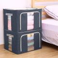 Steel Frame Storage Box Oxford Cloth Storage Box Quilt Storage Box Folding Wardrobe Fabric Extra Large Storage Bag. 