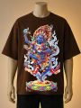 Kali God Graphic Printed T shirt - Cream, Maroon, Brown, White, blue, Black. 