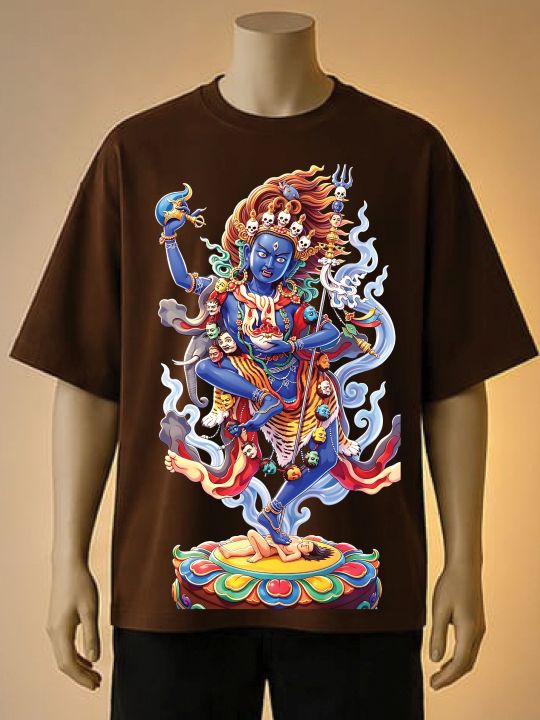 Kali%20God%20Graphic%20Printed%20T%20shirt%20-%20Cream,%20Maroon,%20Brown,%20White,%20blue,%20Black%20-%20Image%203