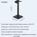 Sutuiying Desktop aluminium Alloy Aluminium Bluetooth Headset Stand Holder Portable Headphone Rack Mount Hanger wired Earphone Gamer Hanger PC. 