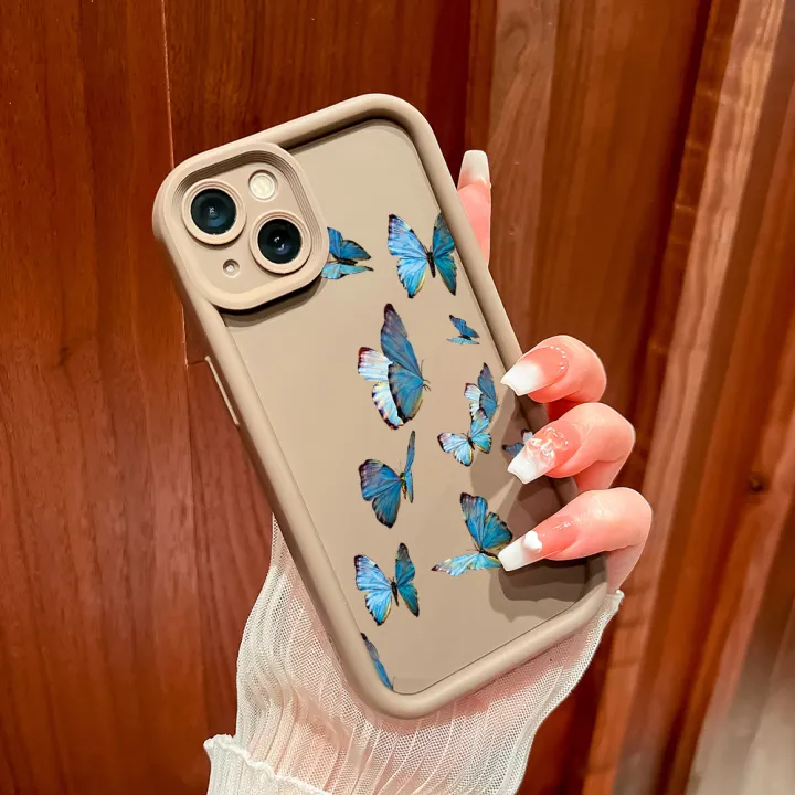 Hontinga%20for%20OPPO%20A58%204G%20Back%20Cover%20Blue%20Butterflies%20Pattern%20Ladder%20Soft%20Camera%20Protection%20Rubber%20Phone%20Case%20-%20Image%204