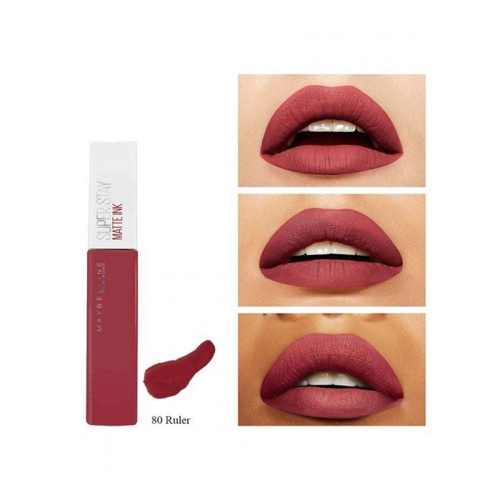 Super Stay Ruler Maybelline Superstay Matte Ink Lipstick 80 Ruler, 5ml, Super Stay ...
