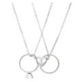 CARAT Exquisite Workmanship Jewelry Romantic Magnetic Heart Ring Couple Necklaces Set Adjustable Matching Pair for Husband Wife Perfect. 