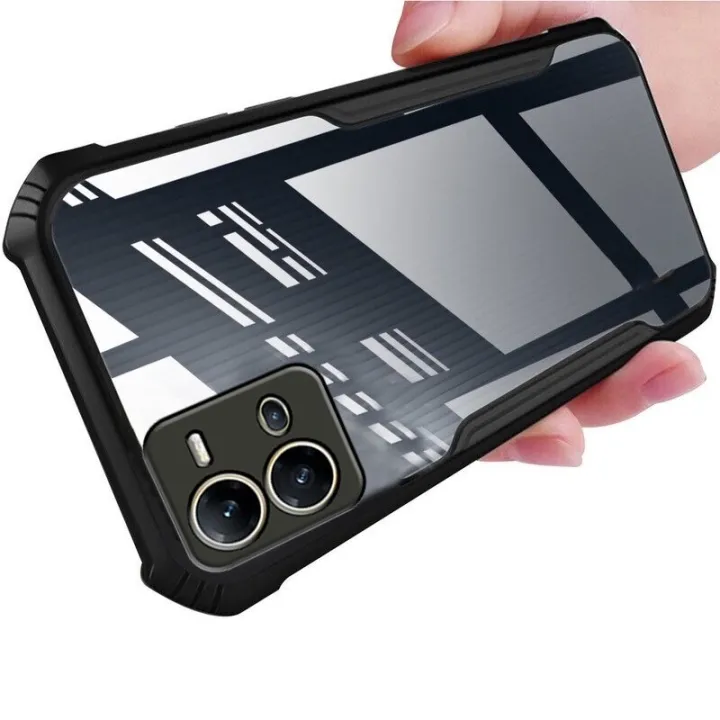 Vivo%20V25%20%20/%20V25e%205G%20Case%20-%20Transparent%20Hybrid%20Hard%20PC%20Back%20TPU%20Bumper%20Impact%20Resistant%20Cover%20-%20Image%202