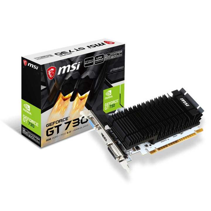 MSI GeForce N730K-2GD3H/LP V1 Graphics Card (2GB GDDR3 | 64-bits | Support 4K@30Hz | HDMI | DVI & VGA Port)