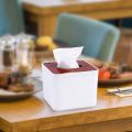 Square Plastic Tissue Paper Napkin Dispenser With 2 Refill Napkin. 