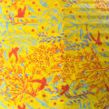 Yellow Abstarct Design Round Lokta Paper Hanging Ball Lamp Shade - 9.5*7". 