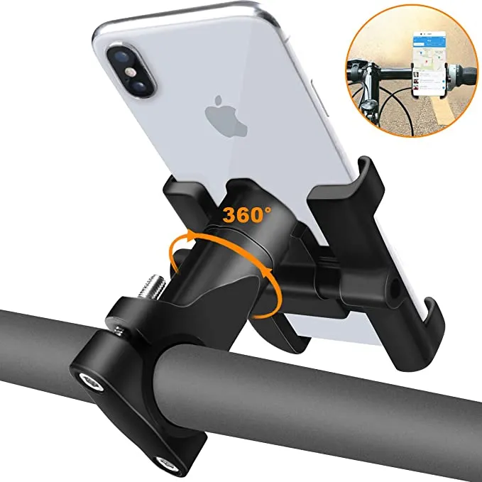 Metal%20Bike%20Phone%20Holder,%20Aluminum%20Alloy%20Bicycle%20Handlebars%20Mount%20with%20360%C2%B0Rotation%20Adjustable%20for%20Motorbike%20(Black)%20-%20Image%203