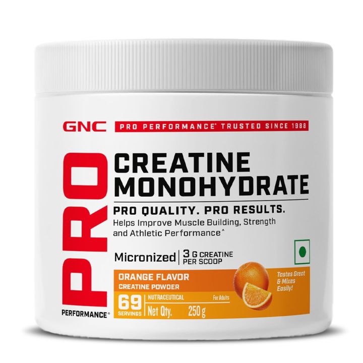 GNC Creatine Monohydrate 3000mg- 250g (80 Servings) With Micronized For Faster Absorption, Boost Energy, Muscle Volume & Performance