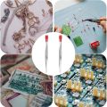 Accessories Non Marring Long Tweezers Tools Stainless Steel PVC Coated Tweezers Set Rust-proof Long Bent Tweezers. 