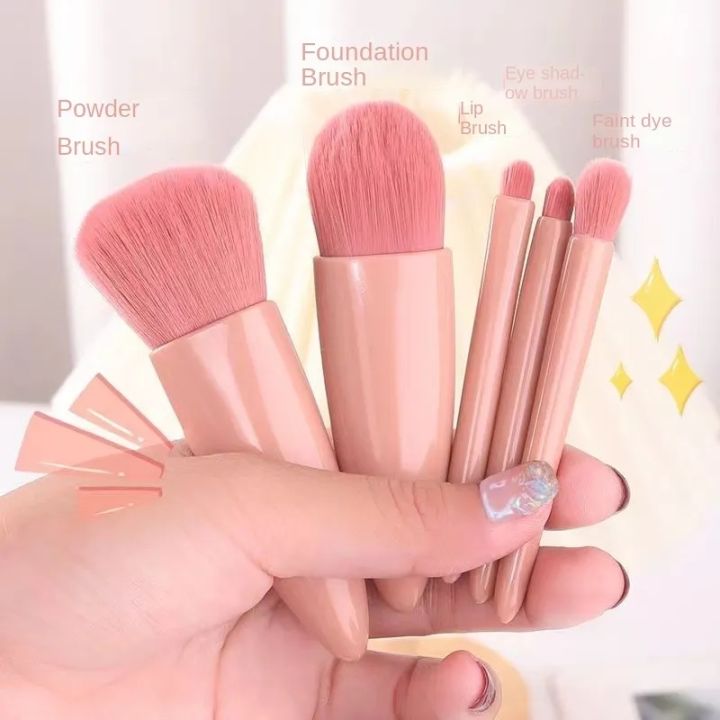 5Pcs Makeup Brushes Tool Set Cosmetic Pwder Eye Shadow Foundation Blush