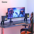 (GREH) Desktop Speaker Stands, 2 Pair, Studio Monitor Riser with Vibration Dampening Pad and 5° Tilt Design Improve. 