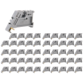 50Pcs 35mm DIN Rail Terminal Block End Stopper Mounting Clips. 