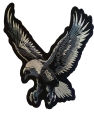 Flying Eagle Iron on Patch/ Black Eagle Embroidered Iron Patch. 