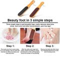 Double Sided Foot File Scrubber Dead Skin & Callus Remover Pedicure Tool with Wooden Handle. 