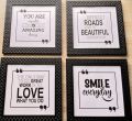 Quote Frame – Square Black Decorative Wall (4 piece set). 