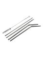 High Grade Metal Stainless Steel Straw Set  -5 Pcs. 