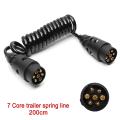 motors 2m Trailer Light Board Extension Cable Lead 7 Pin Plug & Socket Caravan Towing. 