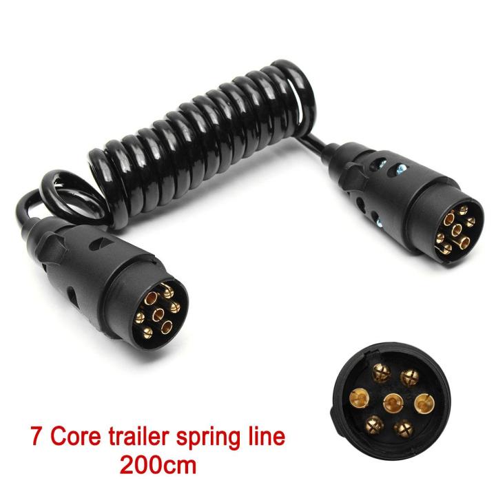 motors 2m Trailer Light Board Extension Cable Lead 7 Pin Plug & Socket Caravan Towing