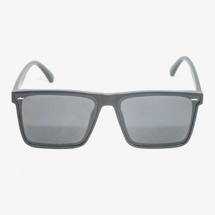 Black Stylish Flat Design UV Protected Polarized Sunglasses For Men