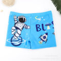 Children's swim trunks digital print elastic cute dinosaur quick-drying lined beach swimming pool big kids boxer trunks. 