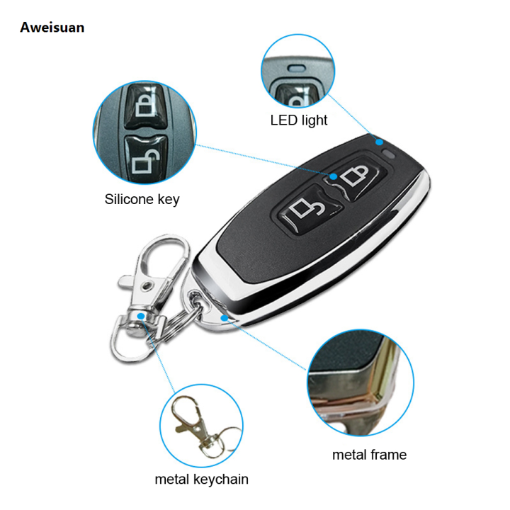 Aweisuan%20Sales%20promotion%20433Mhz%20Remote%20Control%20Controller%20Universal%20Clone%20Learning%20Code%20Fixed%20Code%20For%20Gate%20Garage%20Door%20Clone%20Duplicator%20Key%20-%20Image%204