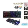Imperion Trooper 7 Kg-M07F Compact 87 Keys 75% Rgb Gaming Mechanical Keyboard -- Blue Switch Clicky Tenkeyless 10Keyless Thock Stable Stabilizer Gamers Computer Games Pc Laptop Desktop Usb Office Wired Fast Typing Wasd Input. 
