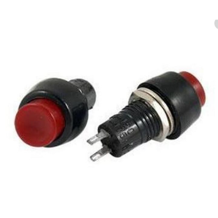 2PCS Red Momentary Push Button Switch – 2 Pin, Press-On Release-Off ...