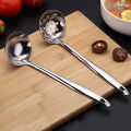 Korean Stainless Steel Thickening Spoon Creative Long Handle Hotel Hot Pot Spoon Soup Ladle Home Kitchen Essential Tools. 