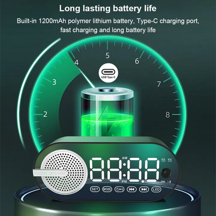 Wireless%20BT%20Speaker%20Small%20Alarm%20Clock%20with%20Dual%20Alarms%20Human-Activated%20Living%20Room%20Office%20Decoration%20-%20Image%205