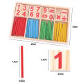 DIY Montessori Toys Math Number Wooden Blocks Counting Sticks Early Learning Educational Games Toys Gifts For Children Kids. 