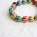 【New Arrivals】Summer Cool Feeling Ceramic Bracelet Bracelet Plate Beads Men's and Women's Watermelon Beads Literary Fan Small Fresh Style Pastoral Style Best Friend. 