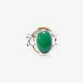 Green Onex Stone Finger Ring. 