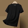 Source manufacturer: Ice Silk Men's Quick Drying Short Sleeve T-Shirt, Summer High Elasticity Ice Feeling Breathable Top, Cross-border Factory Wholesale. 