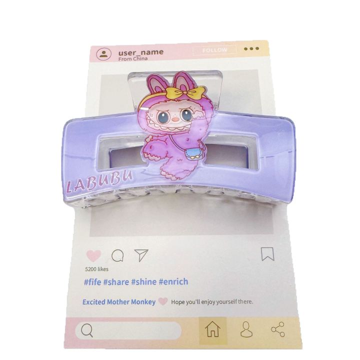 Cute%20rabu%20cloth%20children's%20hair%20accessories%20medium%20small%20square%20acrylic%20grip%20student%20beautiful%20girl%20hair%20grab%20sweet%20hairpin%20-%20Image%205