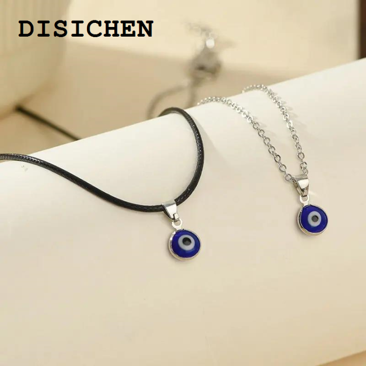 DISICHEN%20Portable%20Turkey%20Evil%20Eye%20Charms%20Necklace%20for%20Woman%20Blue%20Round%20Pendants%20Couple%20Chain%20Necklaces%20Lucky%20Jewelry%202023%20Fashion%20Friendship%20Gift%20-%20Image%203