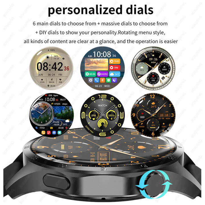 Linman For Huawei Smart Watch Men Watch 4 Pro AMOLED HD Screen Blueto2025 New oth Call NFC Health Monitoring Smartwatch 2024 New Watch GT4Pro