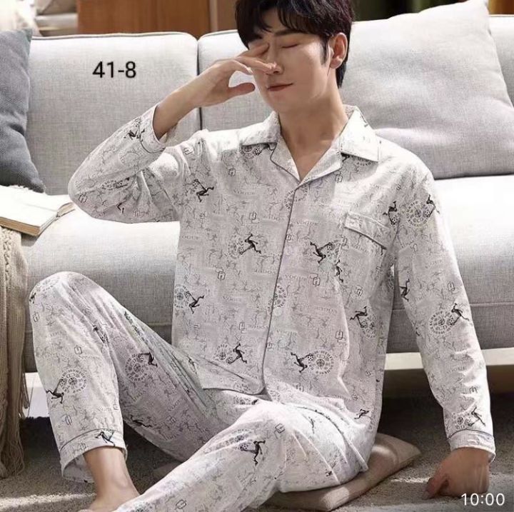 Men%20Pajama%20Set%20Print%20Sleepwear%20Loungewear%20Long%20Sleeve%20%20Nightwear%20-%20Fashion%20%7C%20Pajamas%20For%20Men%20-%20Image%202