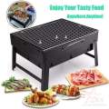 Star Brand Portable Stainless Steel Barbecue Pits Mini Portable Barbecue Grill Charcoal Manual Portable BBQ ( Size 35* 27* 20* ). 