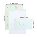 School Office Supplies Flower Printing Cartoon Animal Writing Paper 6PCS Letter Stationery With Envelopes 3PCS Variety Designs. 