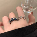 Goth Punk Vintage Aesthetic Geometric Irregular Star Silver Color Ring For Women DIANGUI. 