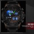 NAVIFORCE  Nf9171 Double Time Digital Analog Stainless Steel Waterproof Military Watch. 
