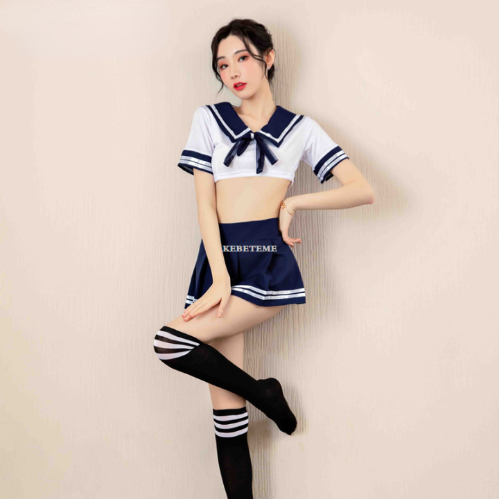 KEBETEMEWomen's%20Cosplay%20Lingerie%20Student%20Uniform%20School%20Girls%20CostHigh%20Quality%20ume%20Dress%20Women%20Lace%20Mini%20Skirt%20Set%20Kawaii%20Lingerie%20Pizazza%20-%20Image%207