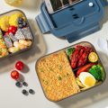 Container Plastic Microwave Plus Cutlery 2/3 Compartment Lunch Box with 2025 New Spoon and Fork Leak Proof Lunch Heat Tolerance Picnic Box Worker. 