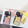 Patrick Star Casing iPhone 16 15 Pro Max 15 Pro 15 Plus 15 14 Pro Max 14 Pro 14 Plus 14 Cartoon SpongeBob SquarePants Lanyard Strap Silicone Shockproof Phone Case. 