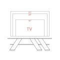 Tv Rack 140cm x 40cm x 34cm. 